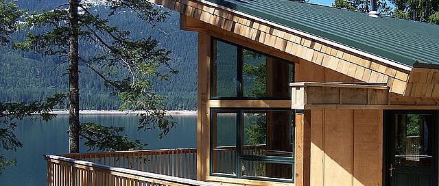 off-grid lake home on Lake Kachess